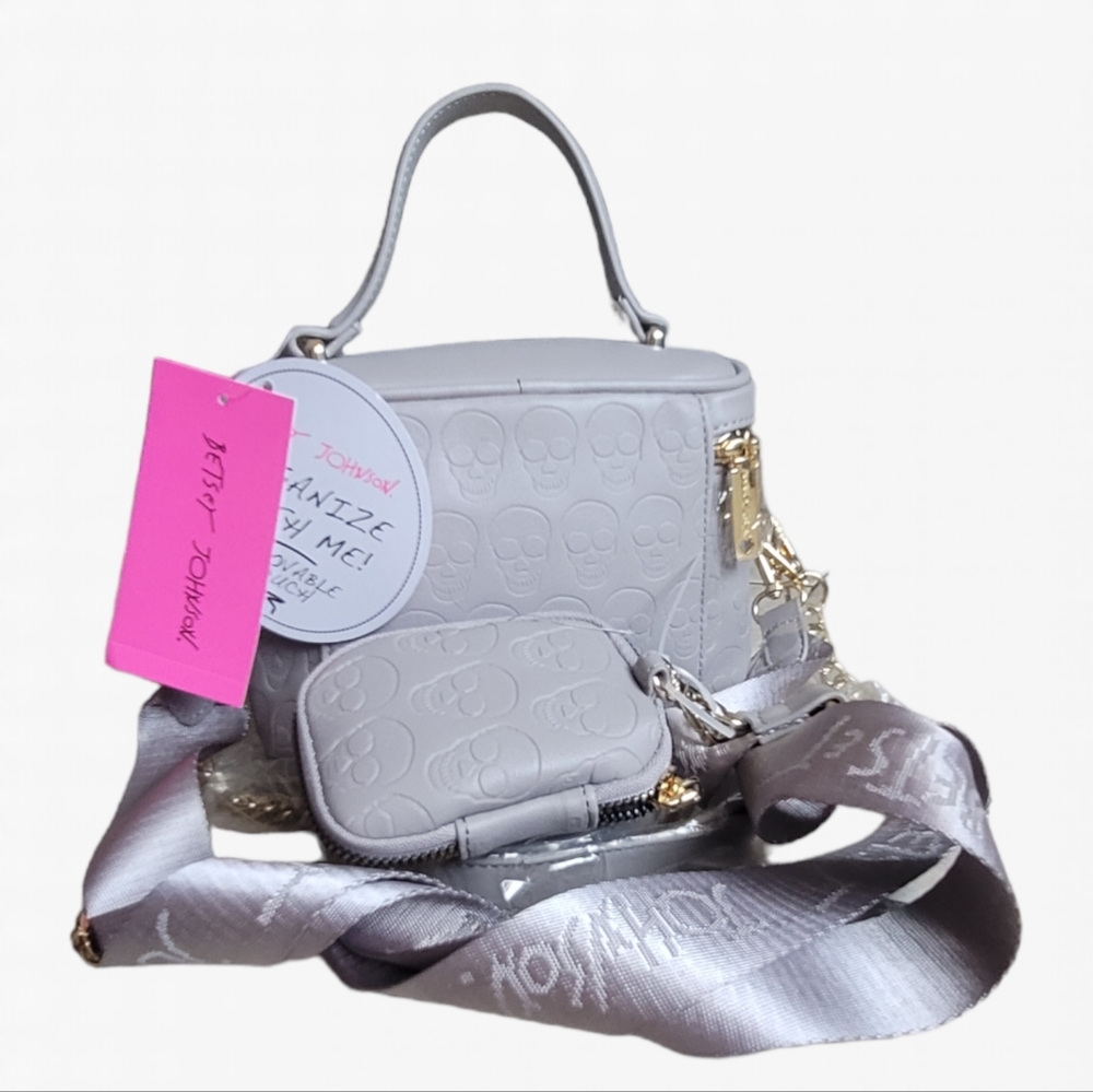 Betsey Johnson Purse | Small Skull Crossbody | Detachable Pouch